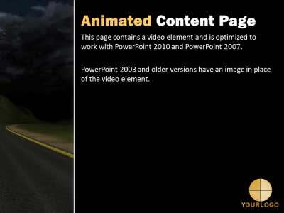 Slide 2 layout from the Stormy Road Ahead presentation deck.