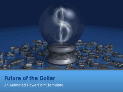 Future Of The Dollar PowerPoint Template layout preview.