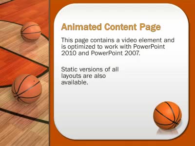 Slide 2 layout from the Basketball Court presentation deck.