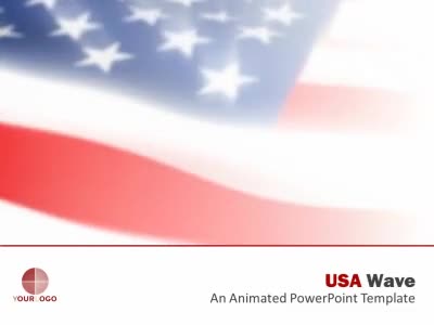 Us Flag PowerPoint Template layout preview.