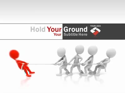 Hold Your Ground PowerPoint Template layout preview.