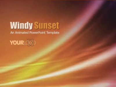 Windy Sunset PowerPoint Template layout preview.