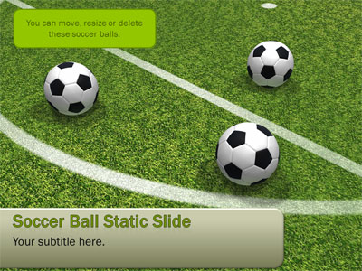 Slide 3 layout from the Soccer Balls Dropping On Field presentation deck.