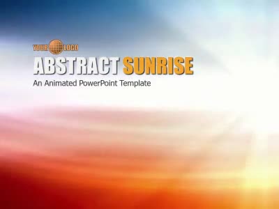 Abstract Sunrise PowerPoint Template layout preview.