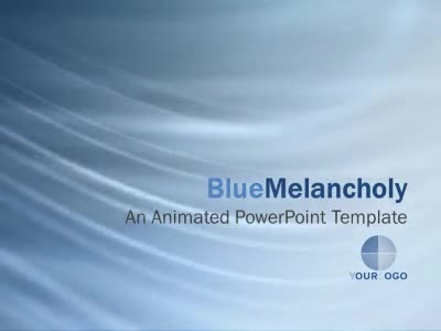 Blue Melancholy PowerPoint Template layout preview.