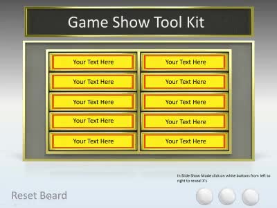 Game Show Tool Kit PowerPoint Template layout preview.