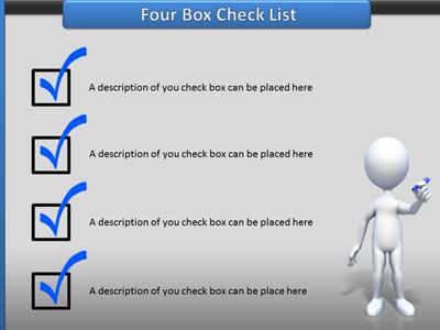 Slide 4 layout from the Check Box Tool Kit presentation deck.