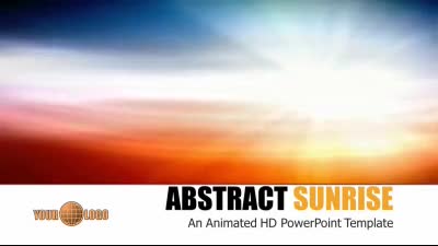 Abstract Sunrise PowerPoint Template layout preview.
