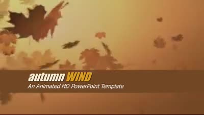 Autumn Wind PowerPoint Template layout preview.