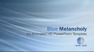 Blue Melancholy PowerPoint Template layout preview.