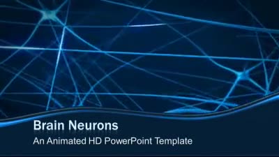 Brain Neurons PowerPoint Template layout preview.