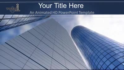 Business Cloud Skyscraper PowerPoint Template layout preview.