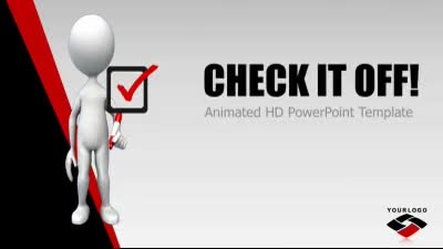 Check It Off PowerPoint Template layout preview.