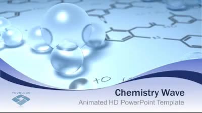 Chemistry Wave PowerPoint Template layout preview.