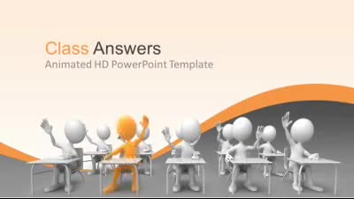 Class Answers PowerPoint Template layout preview.
