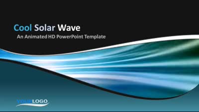 Cool Solar Wave PowerPoint Template layout preview.