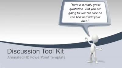 Discussion Tool Kit PowerPoint Template layout preview.