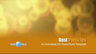 Dust Particles PowerPoint Template layout preview.