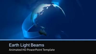 Slide 1 layout preview from the Earth Light Beams deck, optimized for global supply chain logistics.