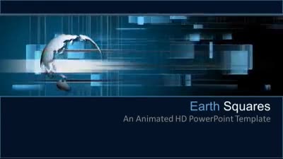 Earth Squares PowerPoint Template layout preview.