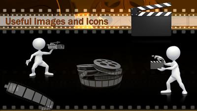 Slide 3 layout from the Film And Movie Reels presentation deck.