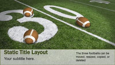 Slide 2 layout from the Football Field presentation deck.