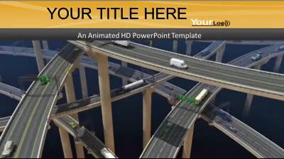 Freeway Frenzy PowerPoint Template layout preview.