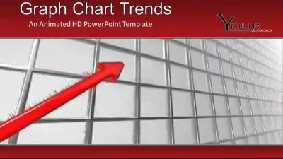 Graph Chart Trends PowerPoint Template layout preview.