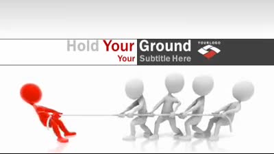 Hold Your Ground PowerPoint Template layout preview.