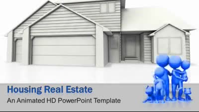 Housing Real Estate PowerPoint Template layout preview.