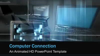 Laptop Connection PowerPoint Template layout preview.