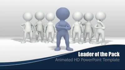 Leader Of The Pack PowerPoint Template layout preview.