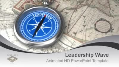 Leadership Wave PowerPoint Template layout preview.