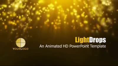 Light Drops PowerPoint Template layout preview.