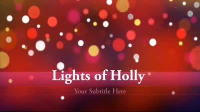 Lights Of Holly PowerPoint Template layout preview.