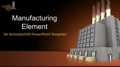 Manufacturing Element PowerPoint Template layout preview.