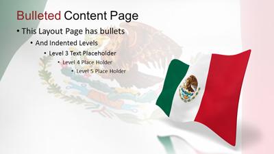 Slide 3 layout from the Mexico Flag Wave presentation deck.