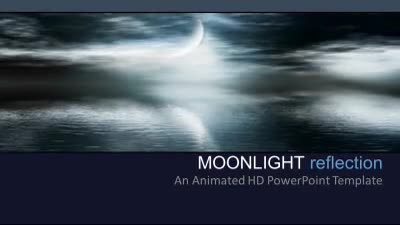 Moonlight Reflection PowerPoint Template layout preview.