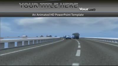 Oncoming Traffic PowerPoint Template layout preview.