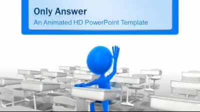 Only Answer PowerPoint Template layout preview.