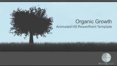 Organic Growth PowerPoint Template layout preview.