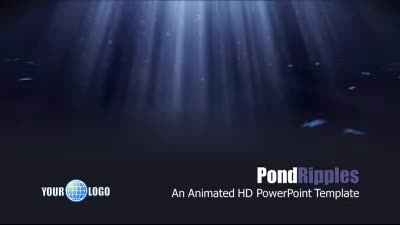 Pond Ripples PowerPoint Template layout preview.