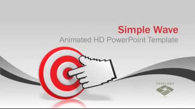 Slide 1 layout preview from the Simple Wave deck, optimized for corporate project kickoff meetings.
