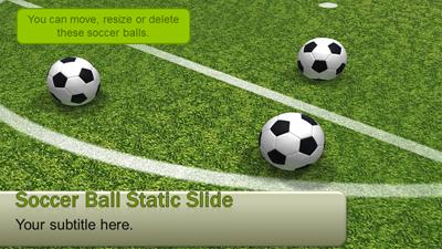 Slide 3 layout from the Soccer Balls Dropping On Field presentation deck.