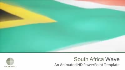 South Africa Flag PowerPoint Template layout preview.