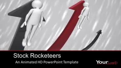 Stock Rocketeers PowerPoint Template layout preview.