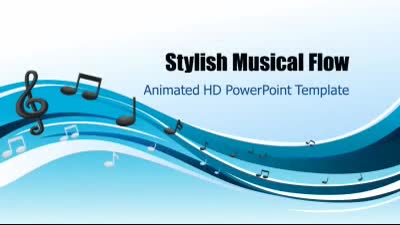 Stylish Musical Flow PowerPoint Template layout preview.