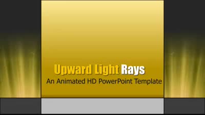 Upward Light Rays PowerPoint Template layout preview.