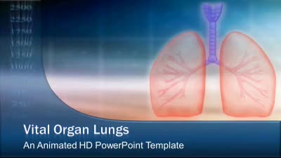 Vital Organ Lungs PowerPoint Template layout preview.