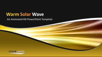 Warm Solar Wave PowerPoint Template layout preview.